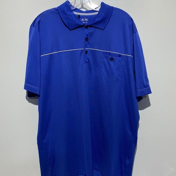 Adidas Climalite Men's Sterling Golf Polo Shirt In Blue Size L - Picture 1 of 10